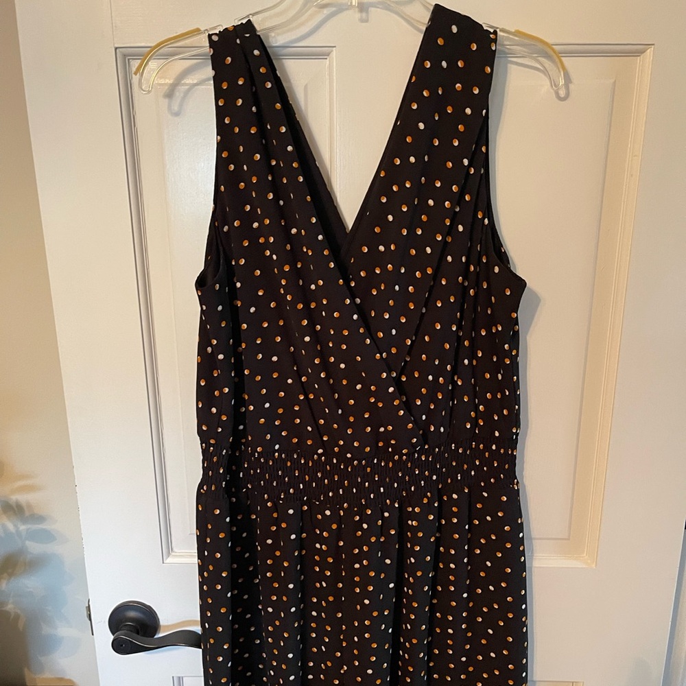 Black Polka Dot Sleeveless Jumpsuit